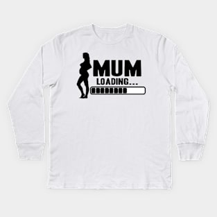 Cute Mom To Be Loading New Mother Newborn Baby Pregnancy Pregnant Kids Long Sleeve T-Shirt